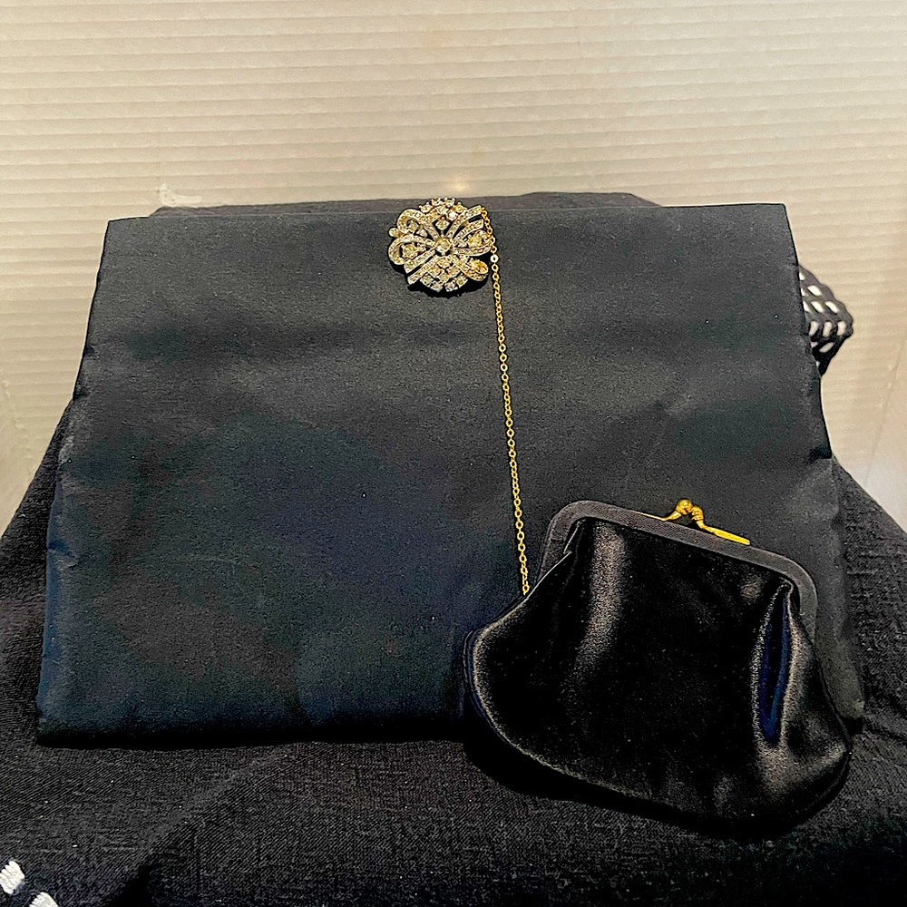 Koret Evening Purse with Rhinestone Clasp